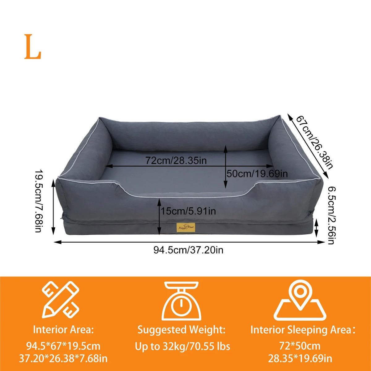 Orthopedic Dog Bed – Cozy Sofa-Style Pet Cushion