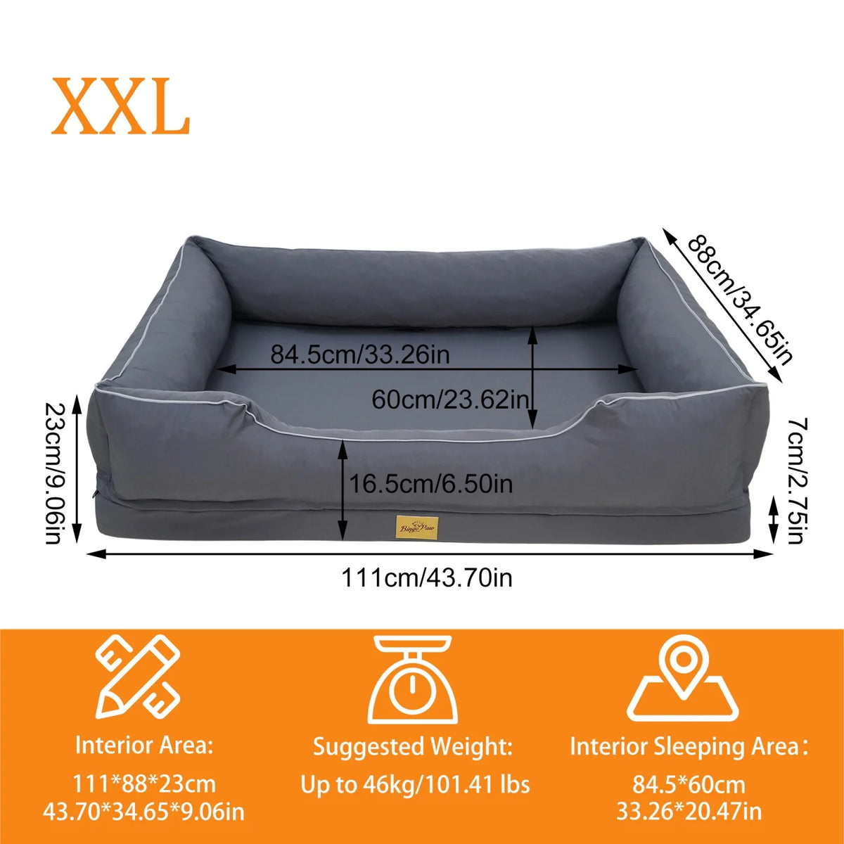 Orthopedic Dog Bed – Cozy Sofa-Style Pet Cushion