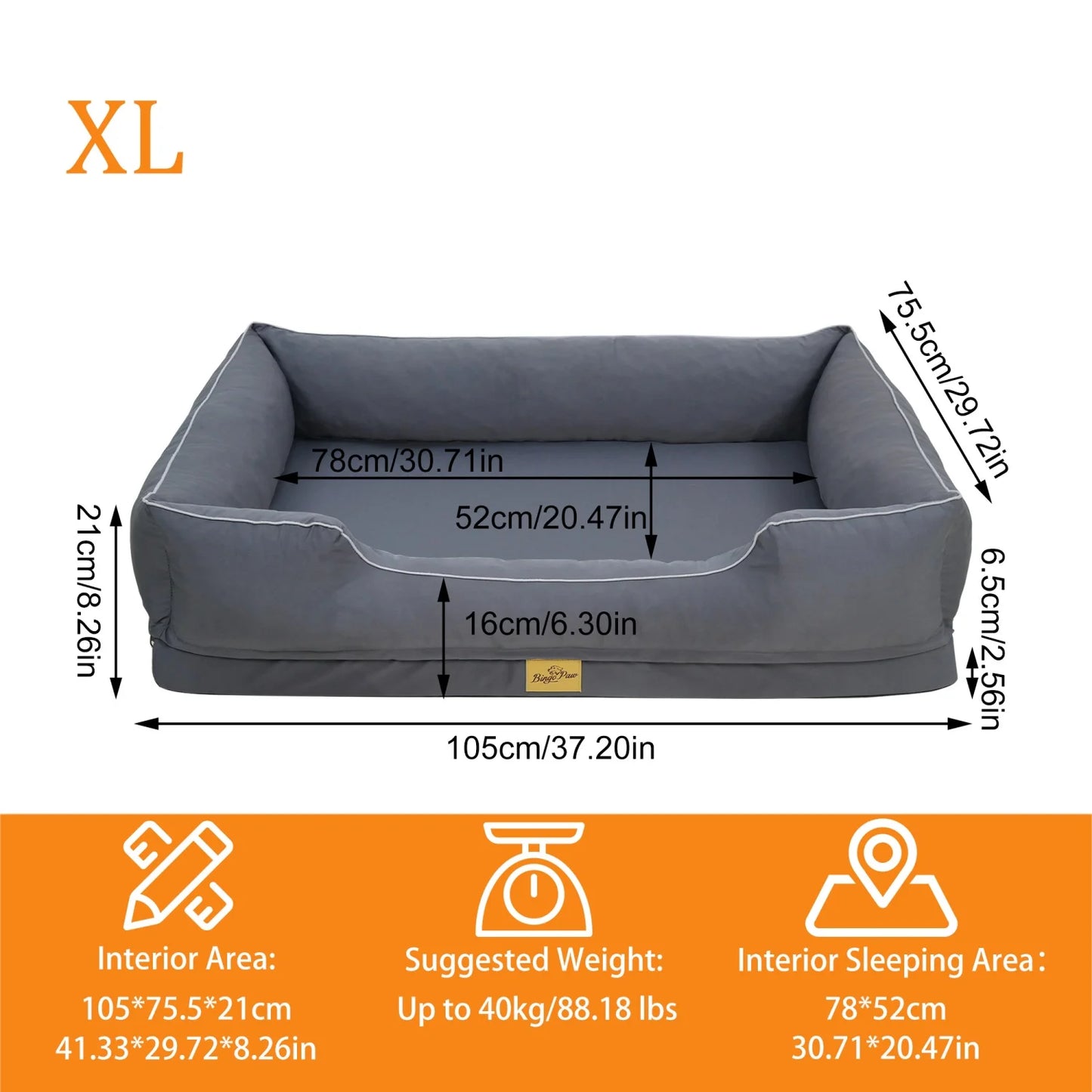 Orthopedic Dog Bed – Cozy Sofa-Style Pet Cushion