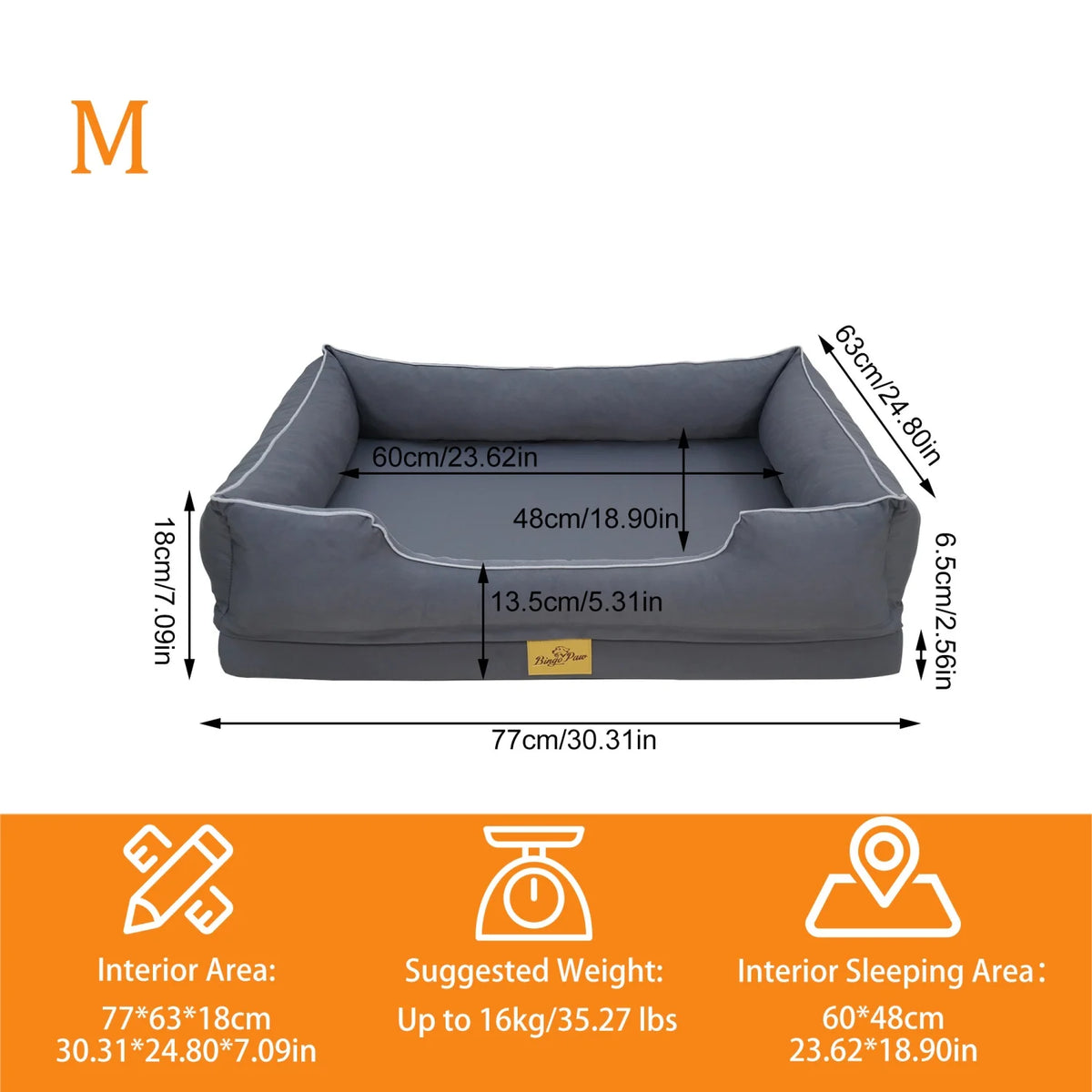 Orthopedic Dog Bed – Cozy Sofa-Style Pet Cushion