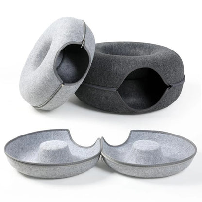 Interactive Round Cat Tunnel Nest
