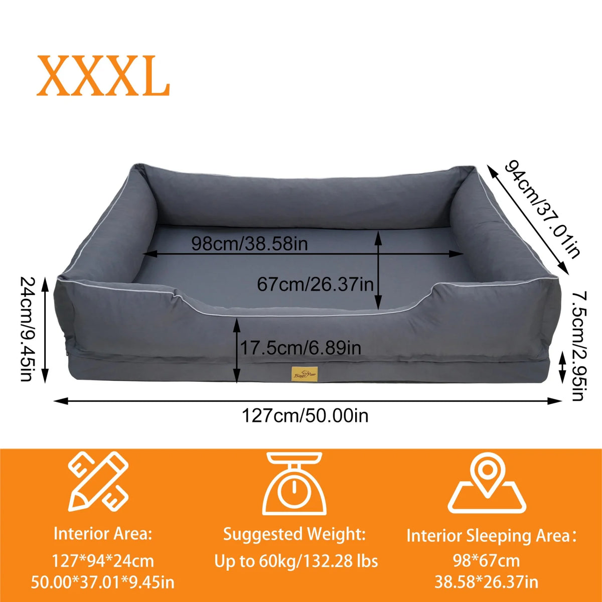 Orthopedic Dog Bed – Cozy Sofa-Style Pet Cushion