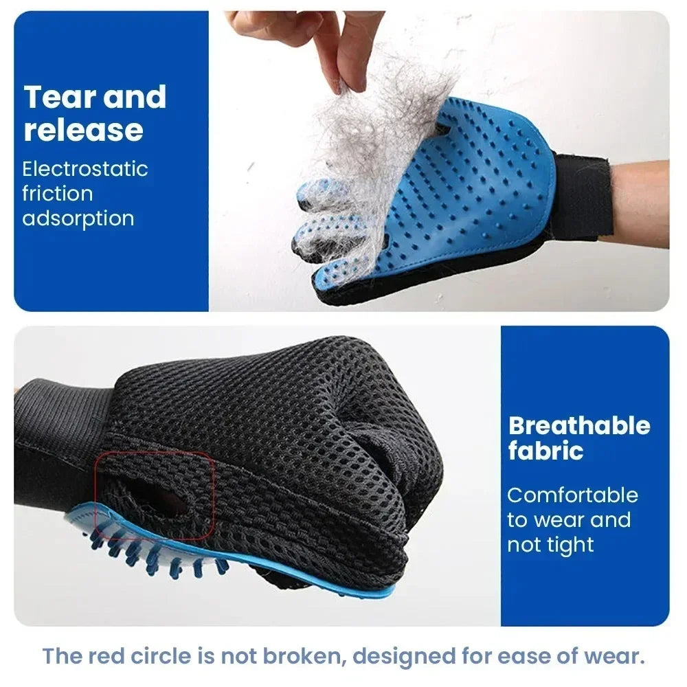 Pet Grooming Glove – Shedding & Massage Brush
