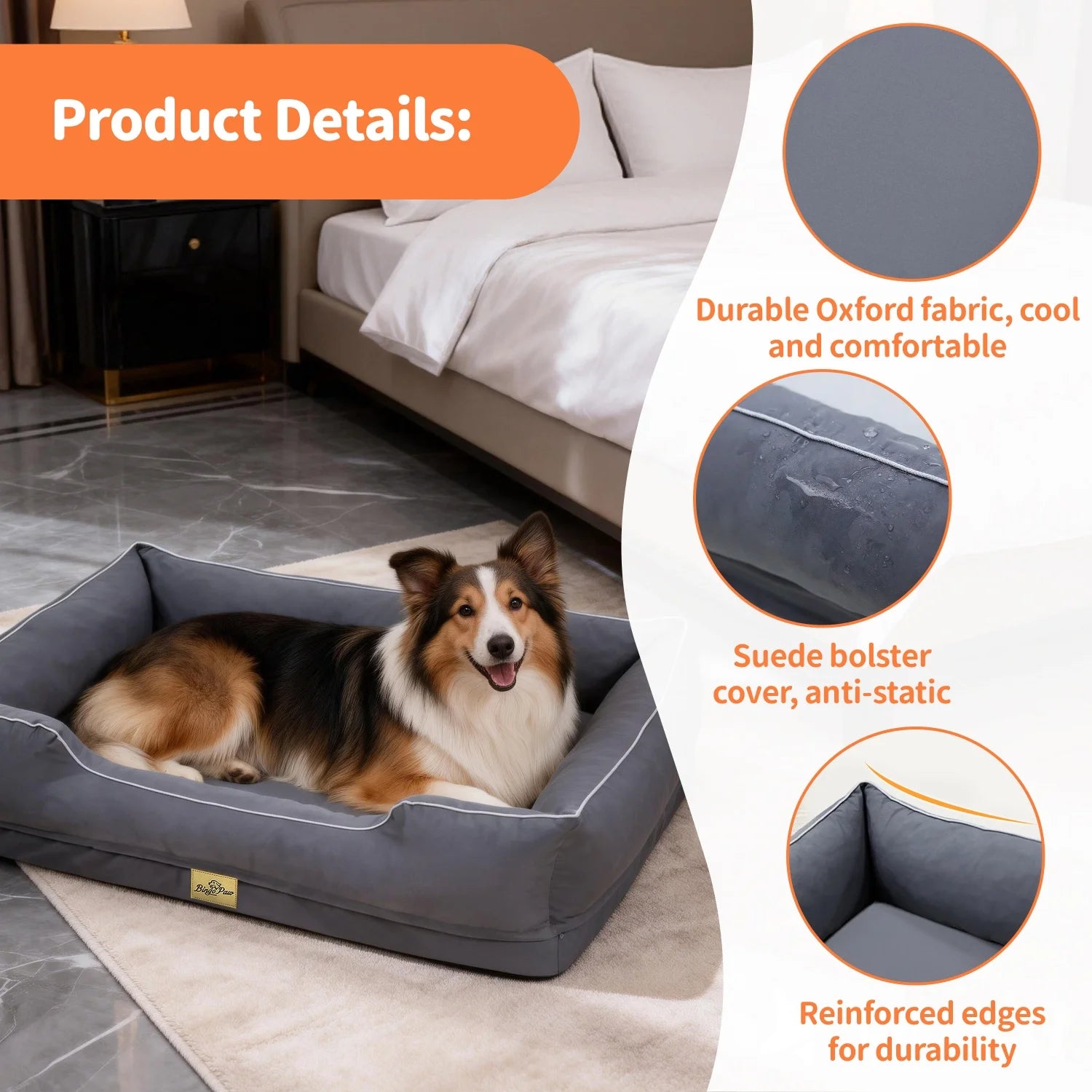 Orthopedic Dog Bed – Cozy Sofa-Style Pet Cushion